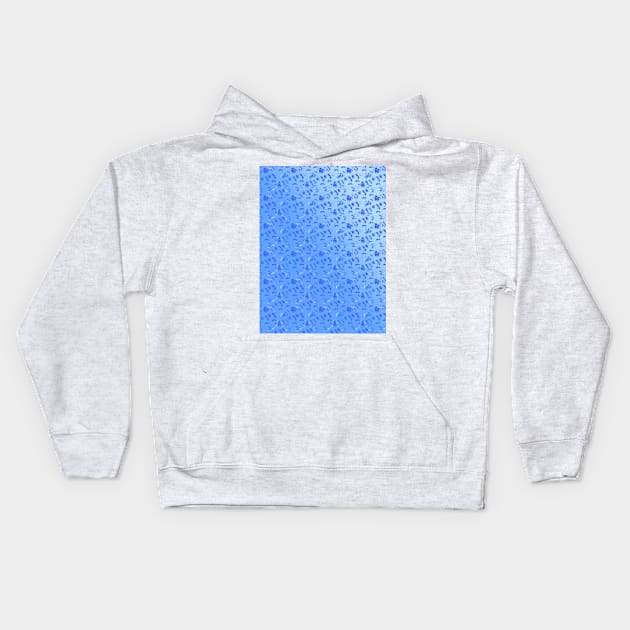 Delicate blue petals - a modern, gentle, elegant pattern Kids Hoodie by Hujer